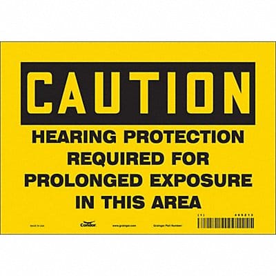 Safety Sign 7 inx10 in Vinyl