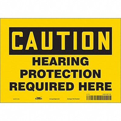 Safety Sign 7 in x 10 in Vinyl