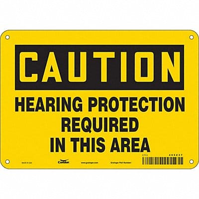 Safety Sign 7 inx10 in Polyethylene