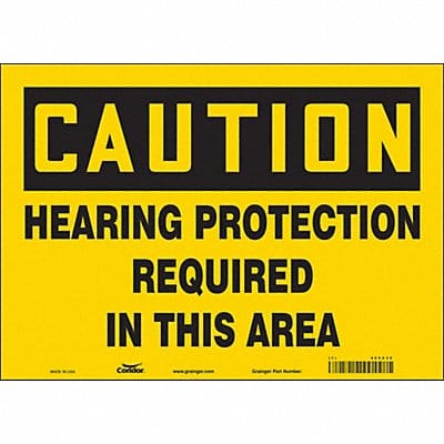 Safety Sign 10 inx14 in Vinyl