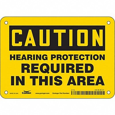 Safety Sign 5 in x 7 in Aluminum