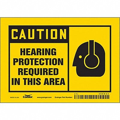 Safety Sign 5 inx7 in Vinyl