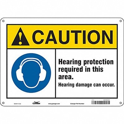 Safety Sign 10 inx14 in Aluminum