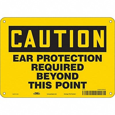 Safety Sign 7 inx10 in Polyethylene