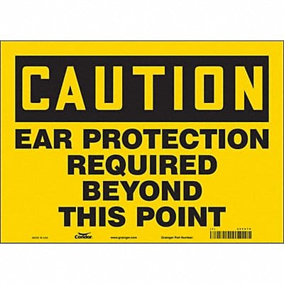 Safety Sign 10 inx14 in Vinyl