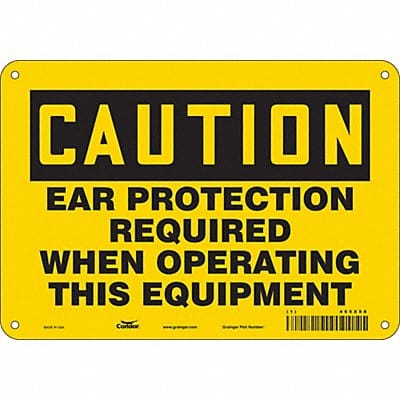 Safety Sign 7 in x 10 in Aluminum