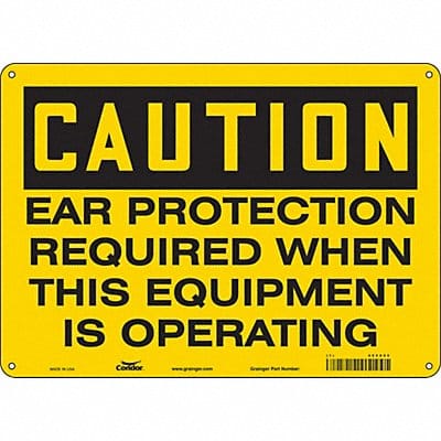 Safety Sign 10 in x 14 in Aluminum