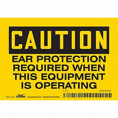 Safety Sign 3 1/2 inx5 in Vinyl