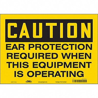 Safety Sign 10 in x 14 in Vinyl