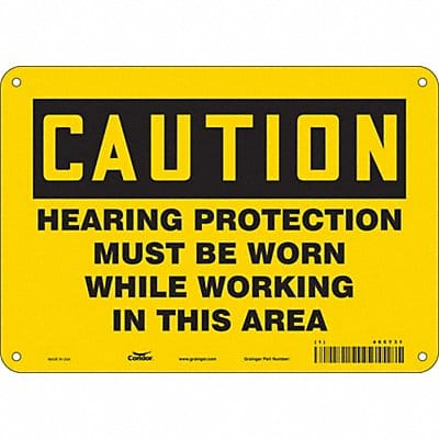 Safety Sign 7 in x 10 in Aluminum