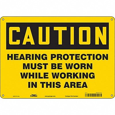 Safety Sign 10 inx14 in Polyethylene