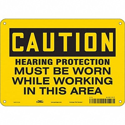 Safety Sign 7 in x 10 in Aluminum