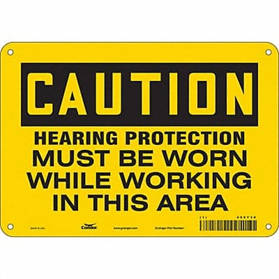 Safety Sign 7 in x 10 in Polyethylene