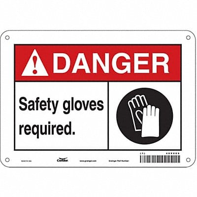 Safety Sign 7 in x 10 in Aluminum