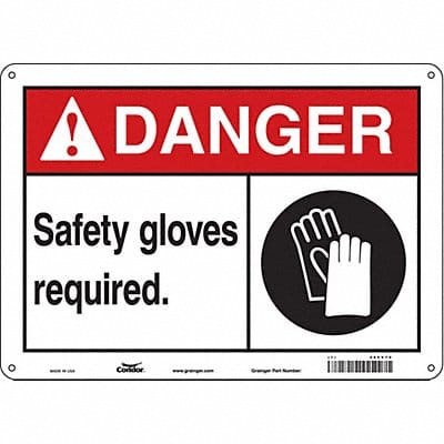 Safety Sign 10 in x 14 in Polyethylene