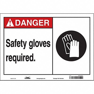 Safety Sign 10 in x 14 in Vinyl