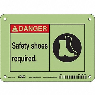 Safety Sign 5 in x 7 in Polyethylene