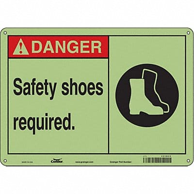 Safety Sign 10 in x 14 in Polyethylene