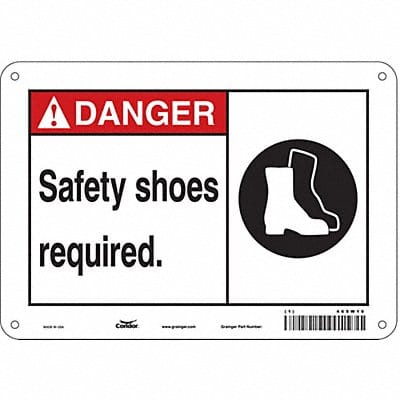 Safety Sign 7 in x 10 in Polyethylene