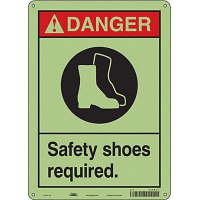 Safety Sign 14 in x 10 in Polyethylene