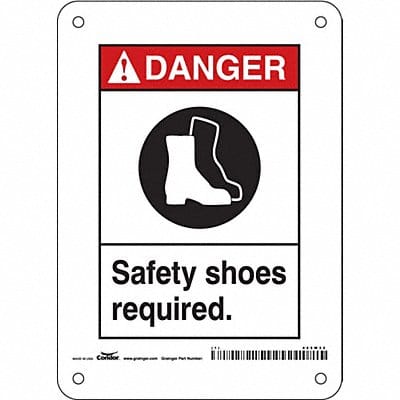 Safety Sign 7 in x 5 in Polyethylene