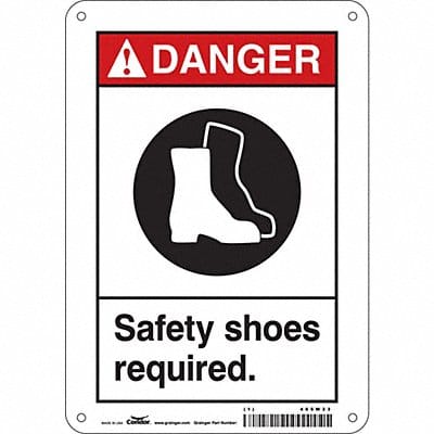 Safety Sign 10 in x 7 in Polyethylene