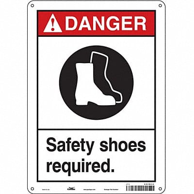 Safety Sign 14 in x 10 in Polyethylene