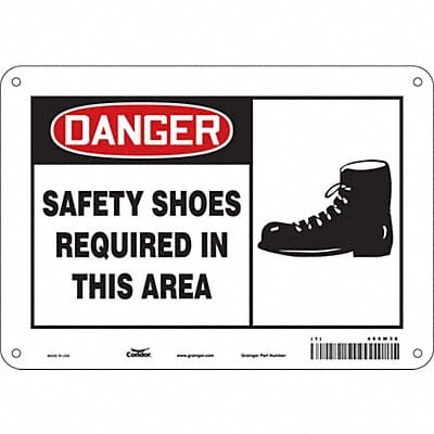 Safety Sign 7 in x 10 in Aluminum