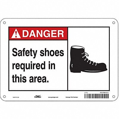 Safety Sign 7 in x 10 in Aluminum