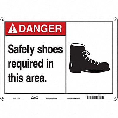 Safety Sign 10 in x 14 in Polyethylene