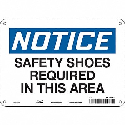 K0667 Safety Sign 7 inx10 in Polyethylene