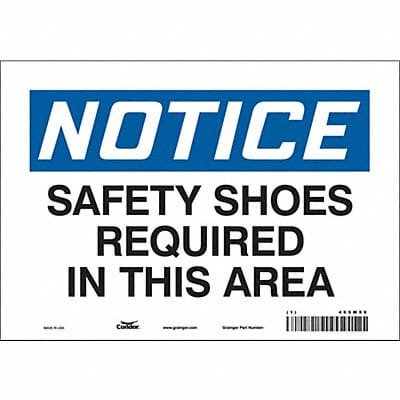 K0667 Safety Sign 7 in x 10 in Vinyl