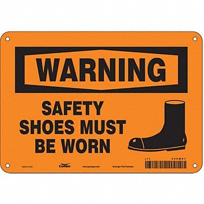 Safety Sign 7 in x 10 in Polyethylene