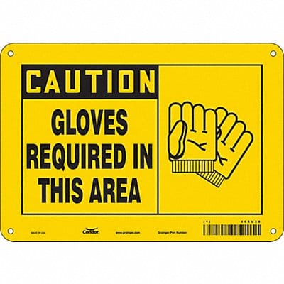 Safety Sign 7 in x 10 in Aluminum