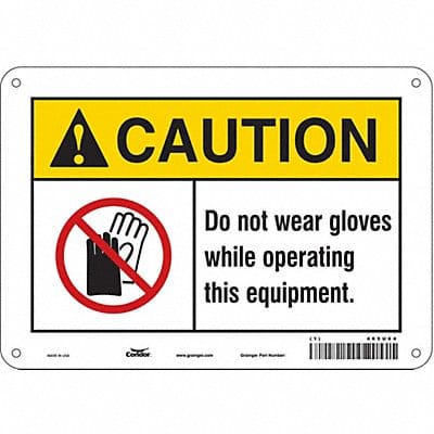 K0420 Safety Sign 7 in x 10 in Aluminum