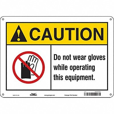 K0420 Safety Sign 10 in x 14 in Polyethylene