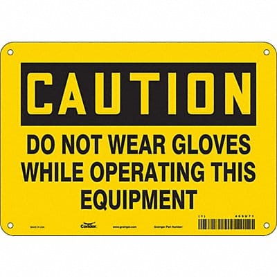 Safety Sign 7 in x 10 in Aluminum