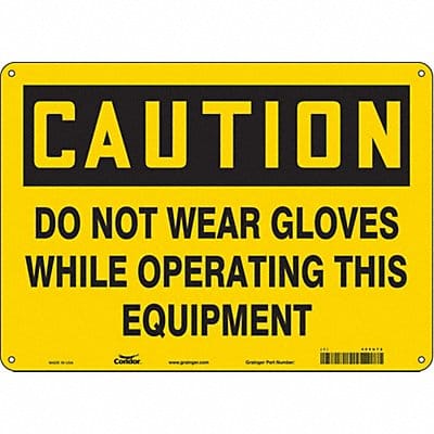 Safety Sign 10 in x 14 in Aluminum