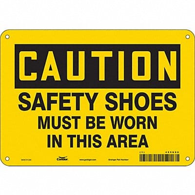 K0424 Safety Sign 7 in x 10 in Aluminum