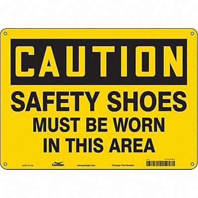 K0424 Safety Sign 10 in x 14 in Polyethylene