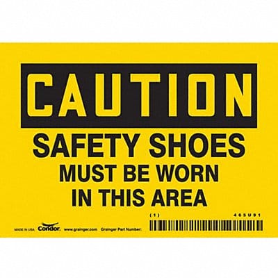 K0424 Safety Sign 3.5in x 5in Vinyl