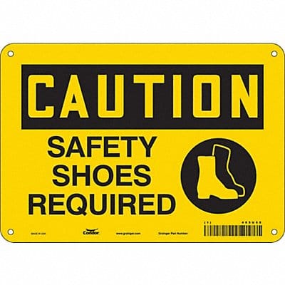 Safety Sign 7 in x 10 in Aluminum