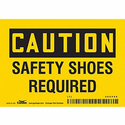 Safety Sign 3 1/2 inx5 in Vinyl