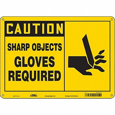 Safety Sign 10 in x 14 in Aluminum