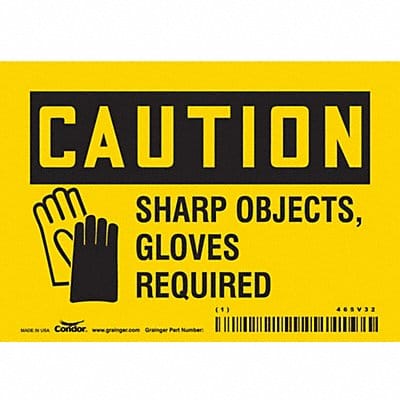 Safety Sign 3 1/2 inx5 in Vinyl