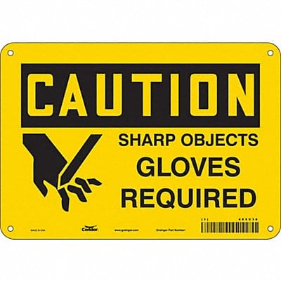 Safety Sign 7 in x 10 in Aluminum