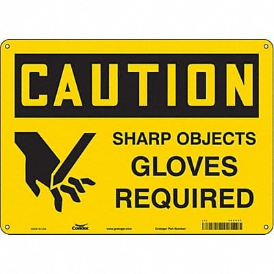 Safety Sign 10 in x 14 in Aluminum