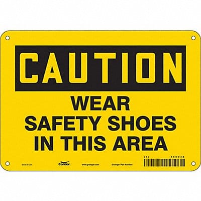 Safety Sign 7 inx10 in Polyethylene