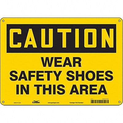 Safety Sign 10 inx14 in Polyethylene