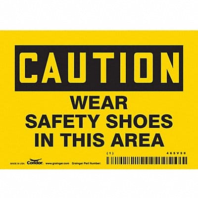 Safety Sign 3.5in x 5in Vinyl